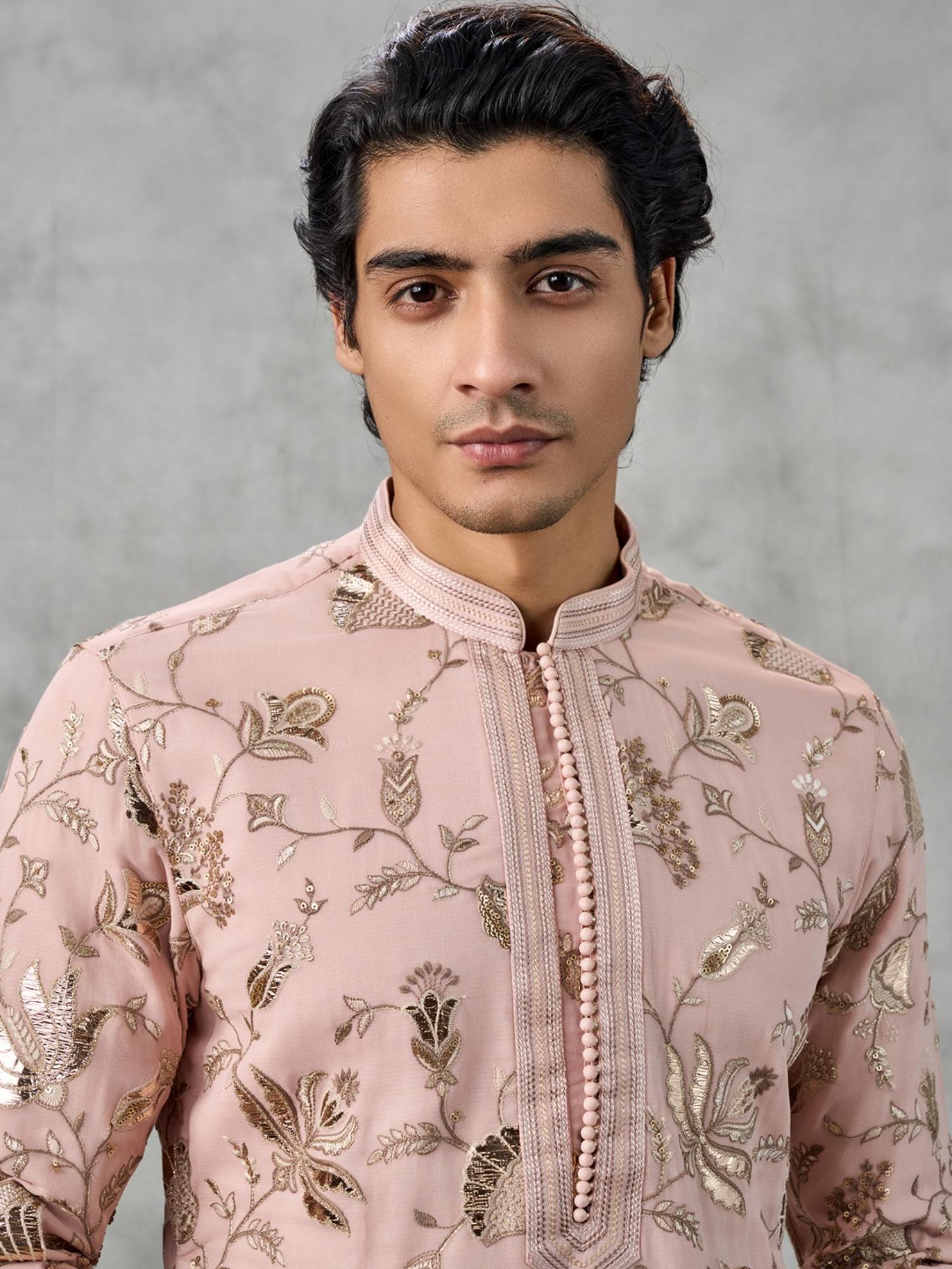 Dusty Pink Georgette Kurta Churidar