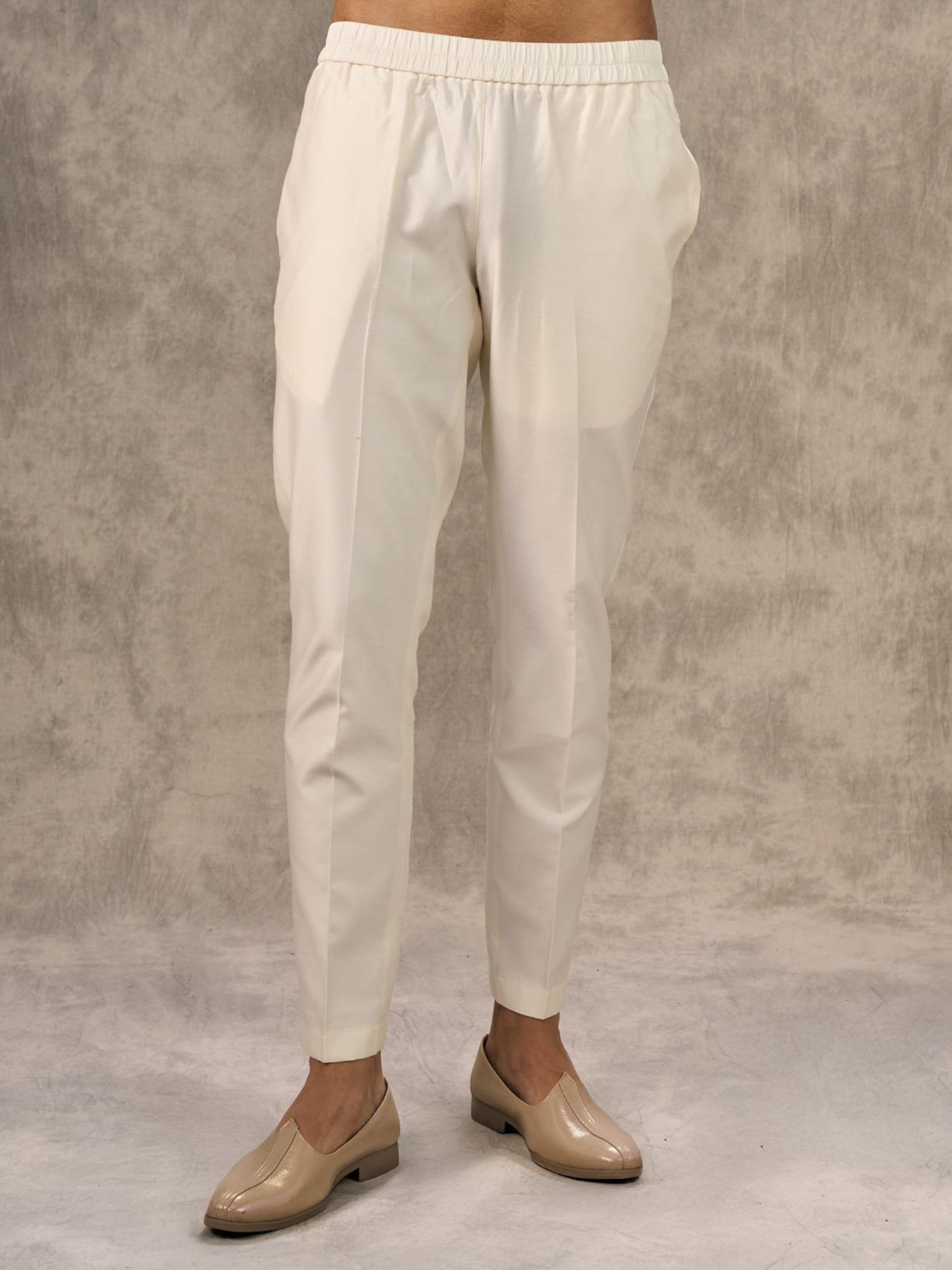 Cream Radiance Satin Kurta with Pant