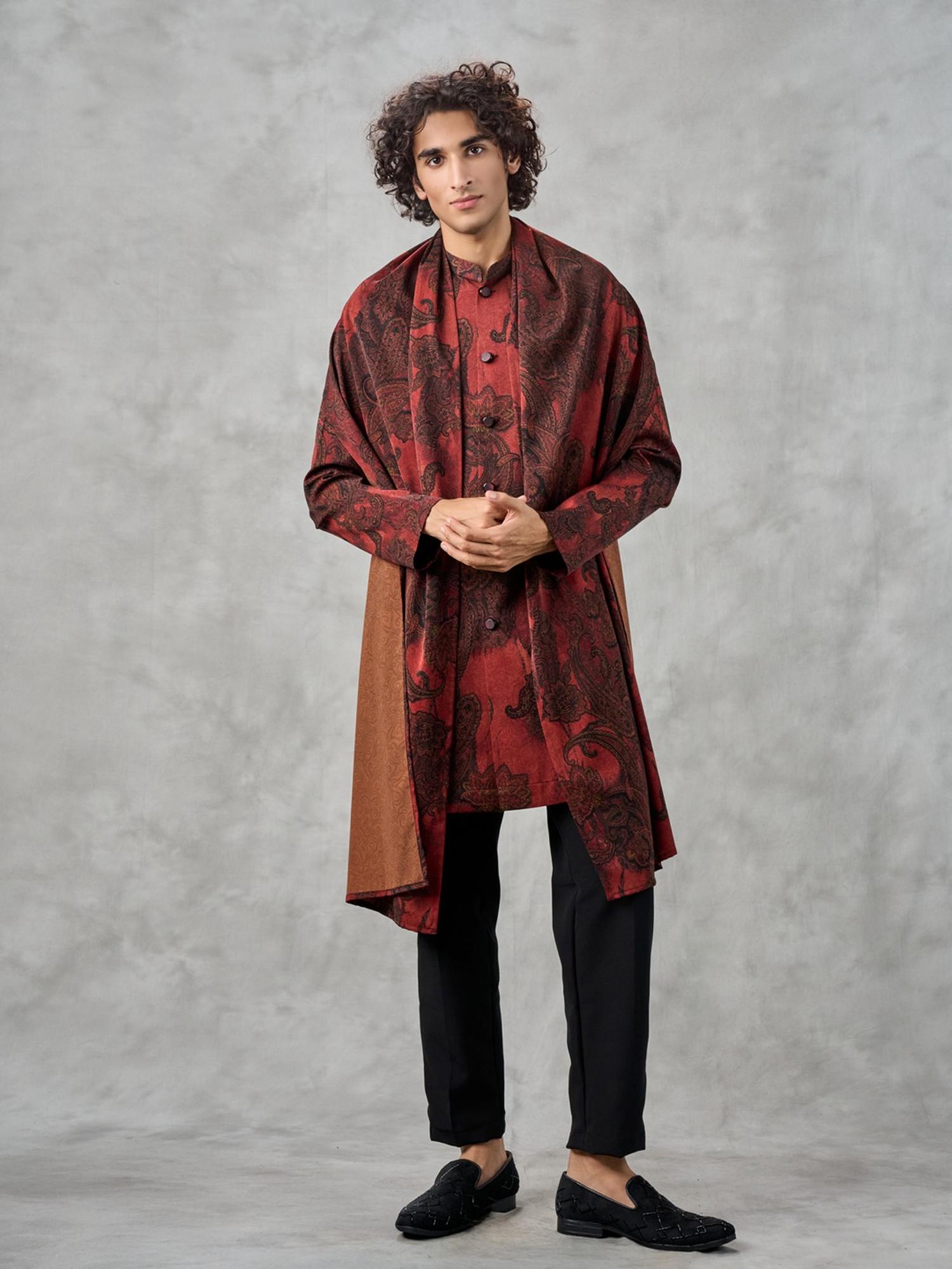 Radiant Rust Kurta with Pant with Dupatta