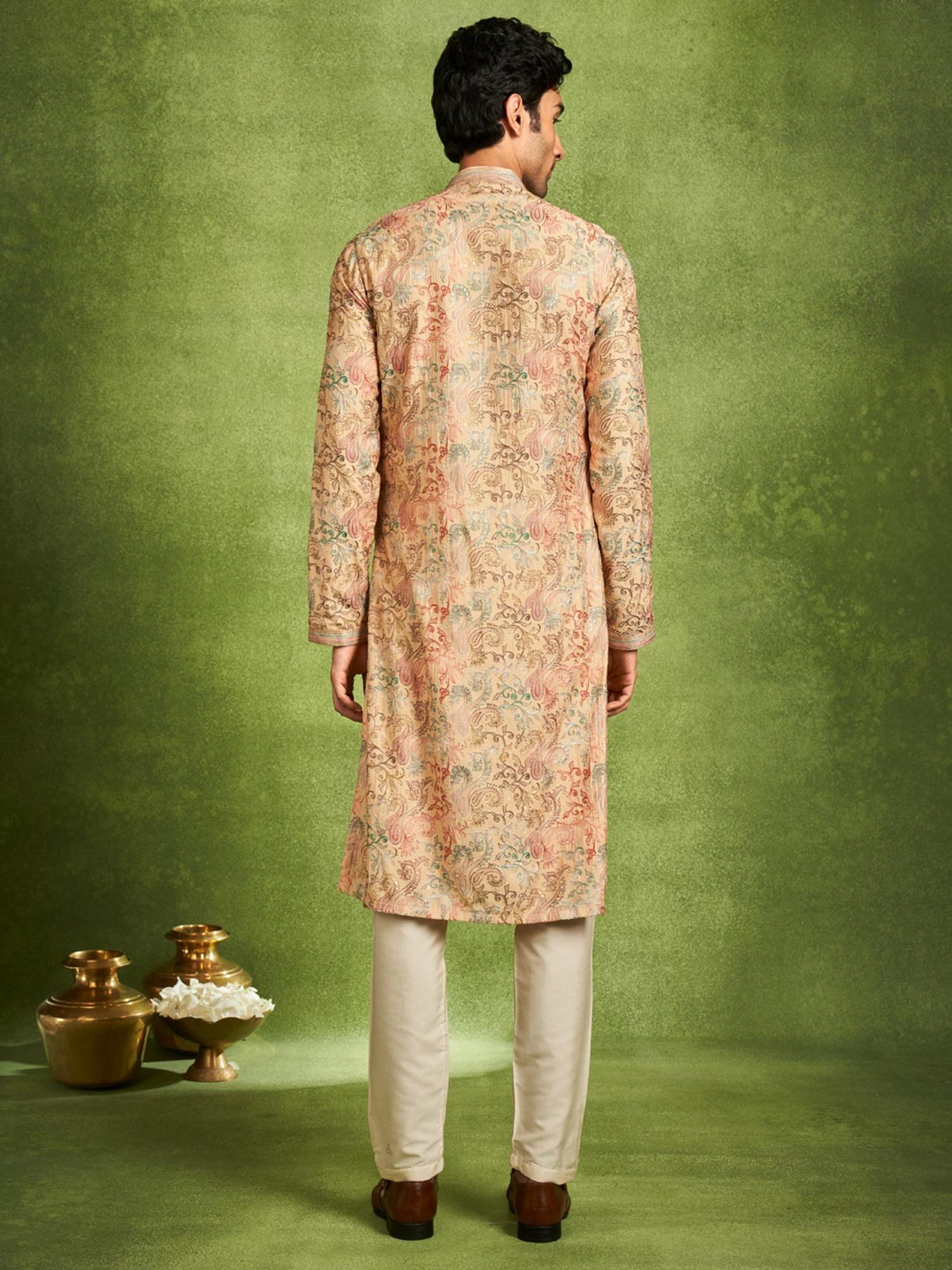 Beige Elegance Kurta with Pyjama