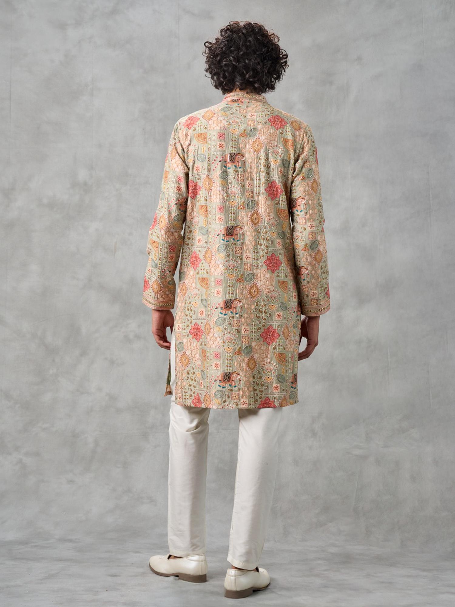 Pista Green Elegance Kurta with Pyjama