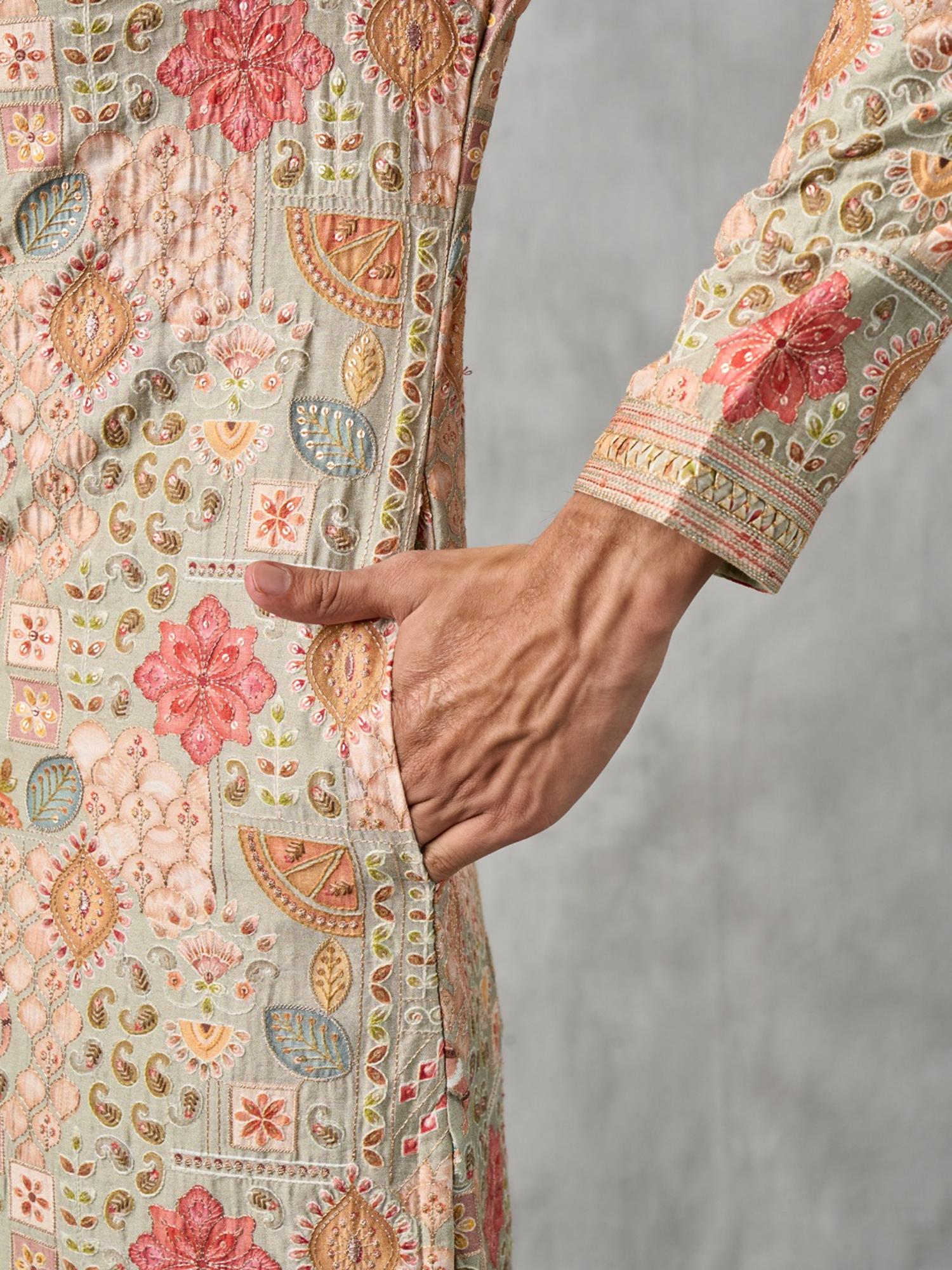 Pista Green Elegance Kurta with Pyjama