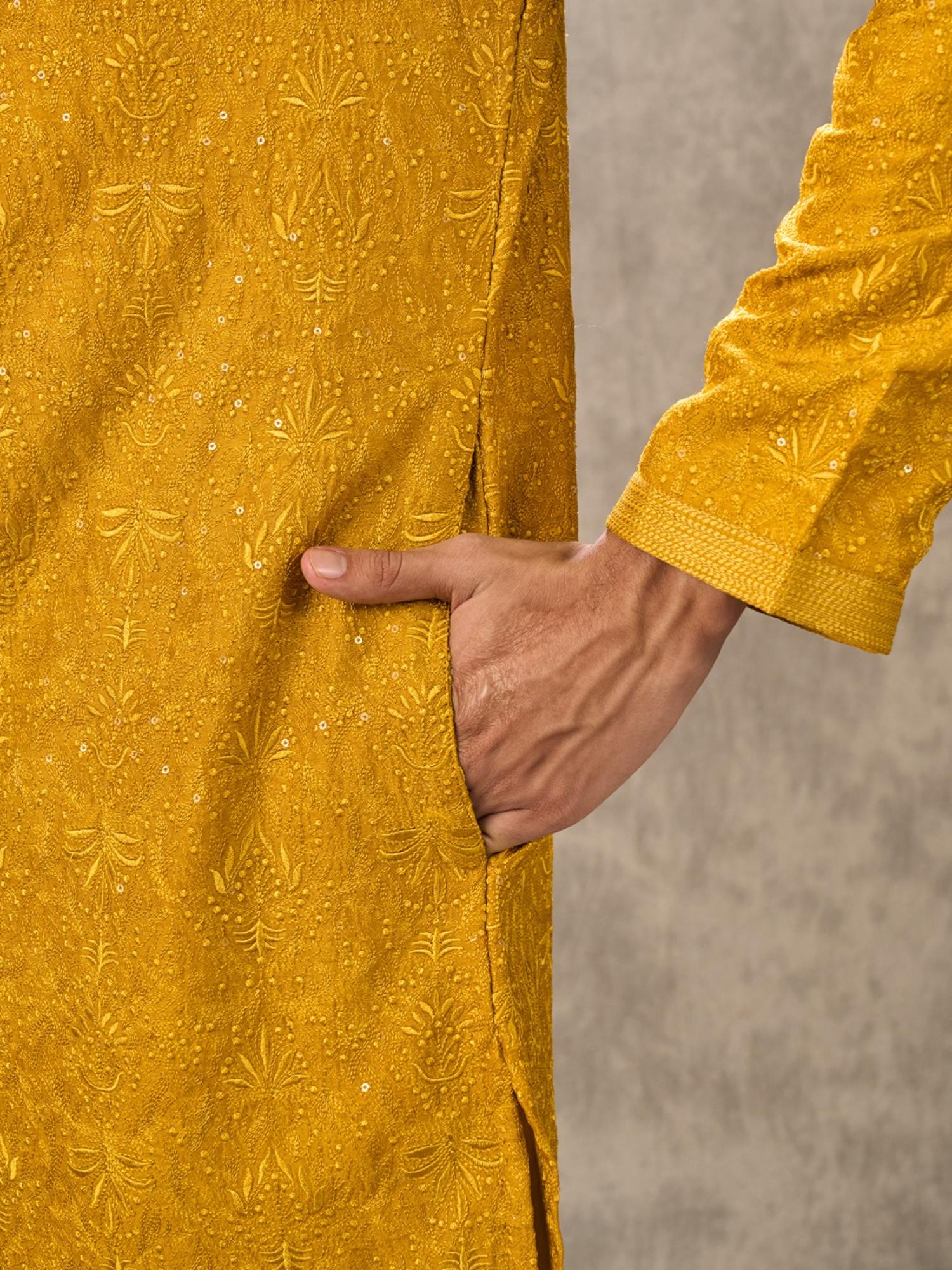 Mustard Resplendence Kurta with Pyjama