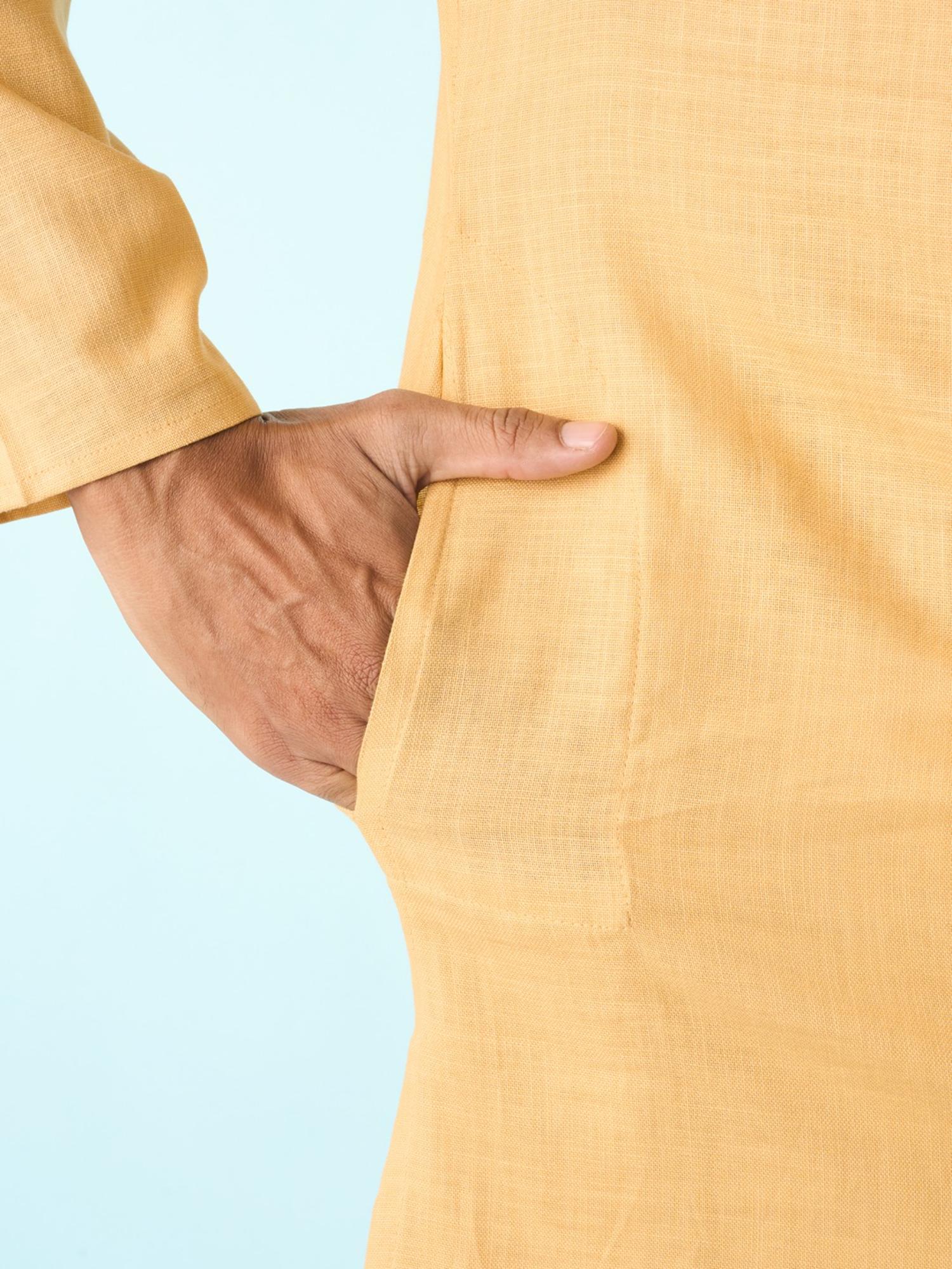 Majestic Yellow Solid Kurta