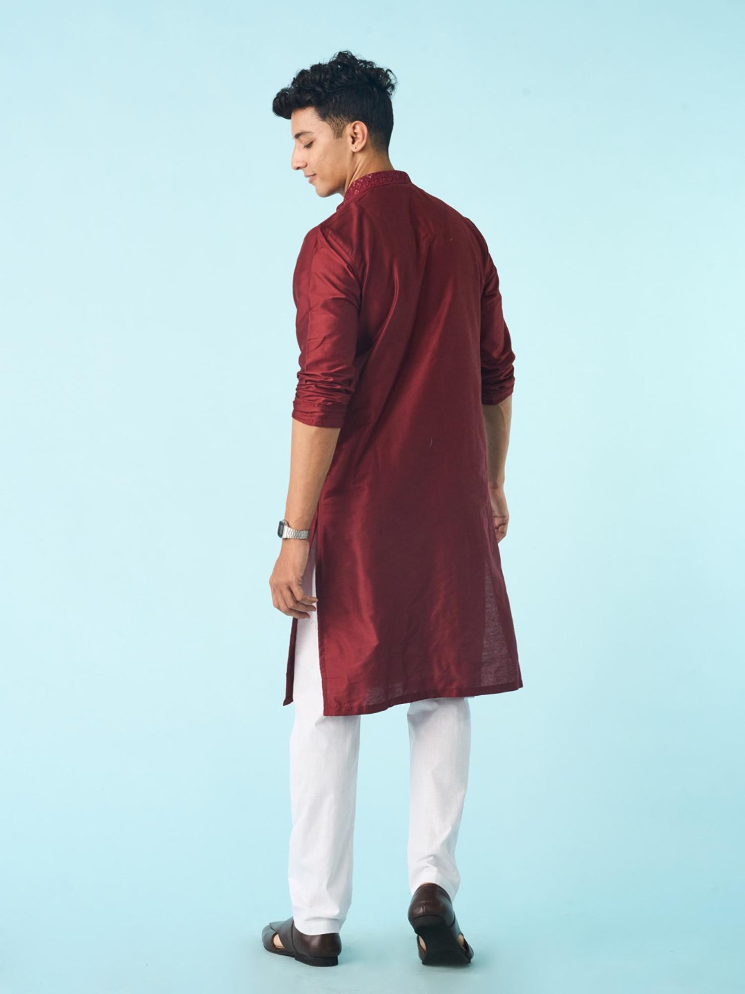 Maroon Royal Kurta