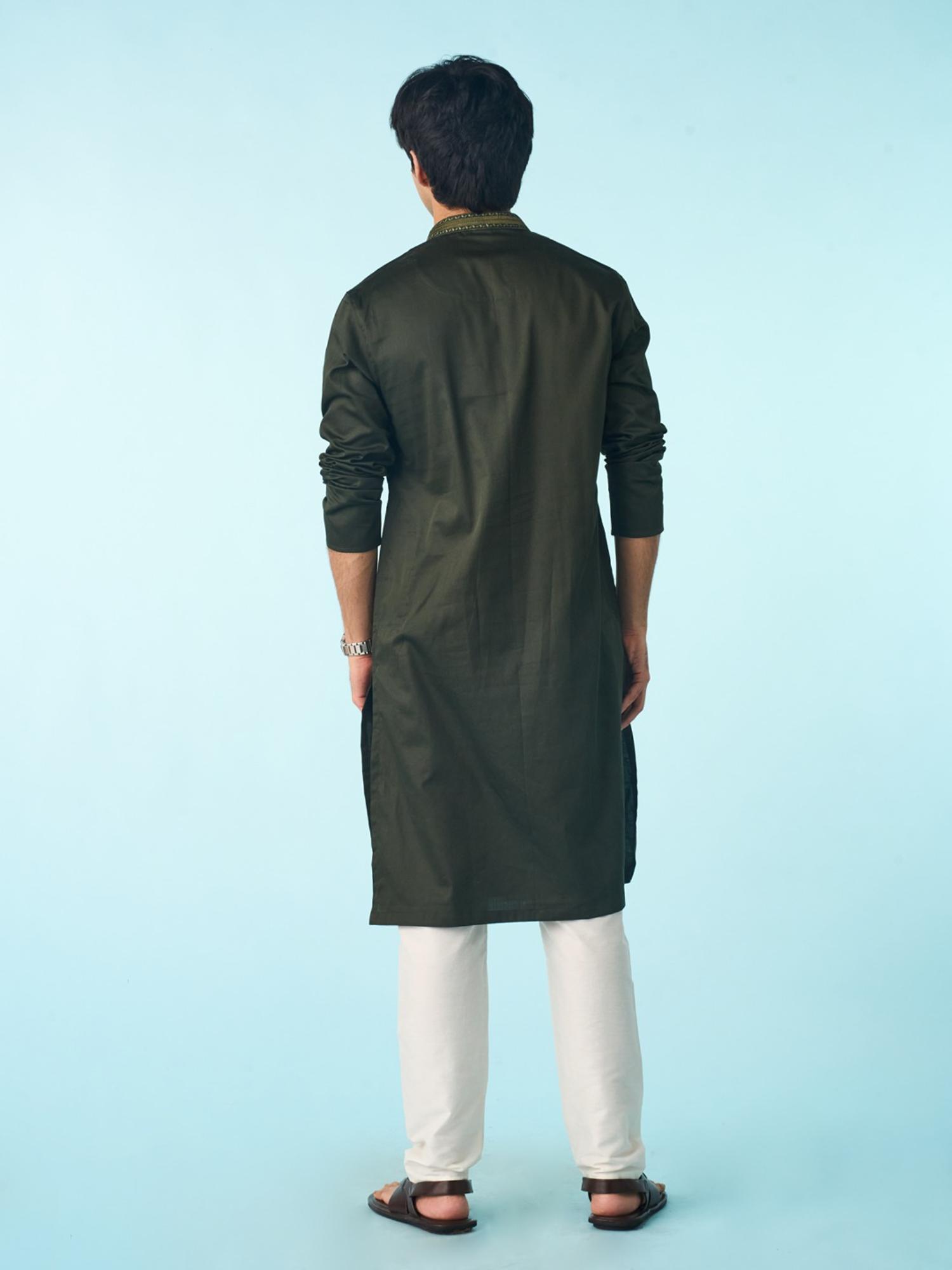 Olive Green Elegance Kurta