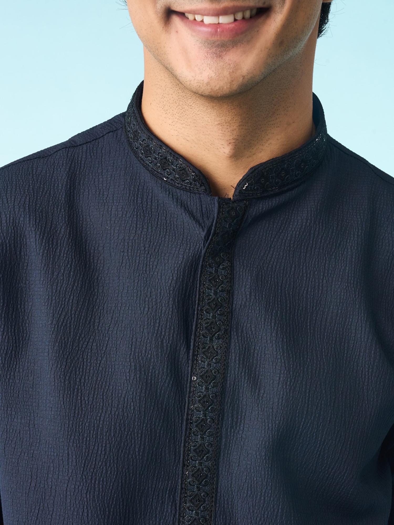 Elegant Navy Blue Kurta