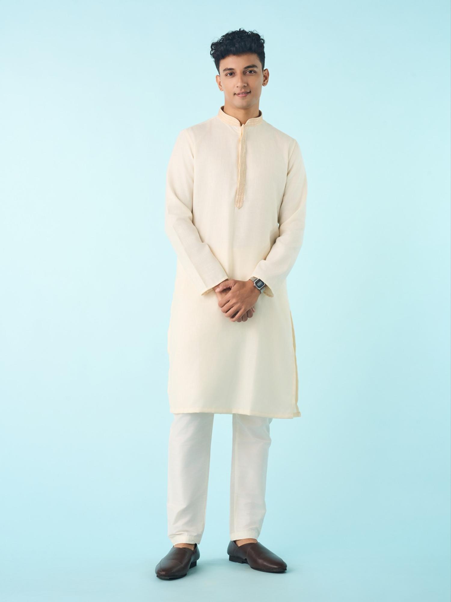 Cream Elegance Kurta
