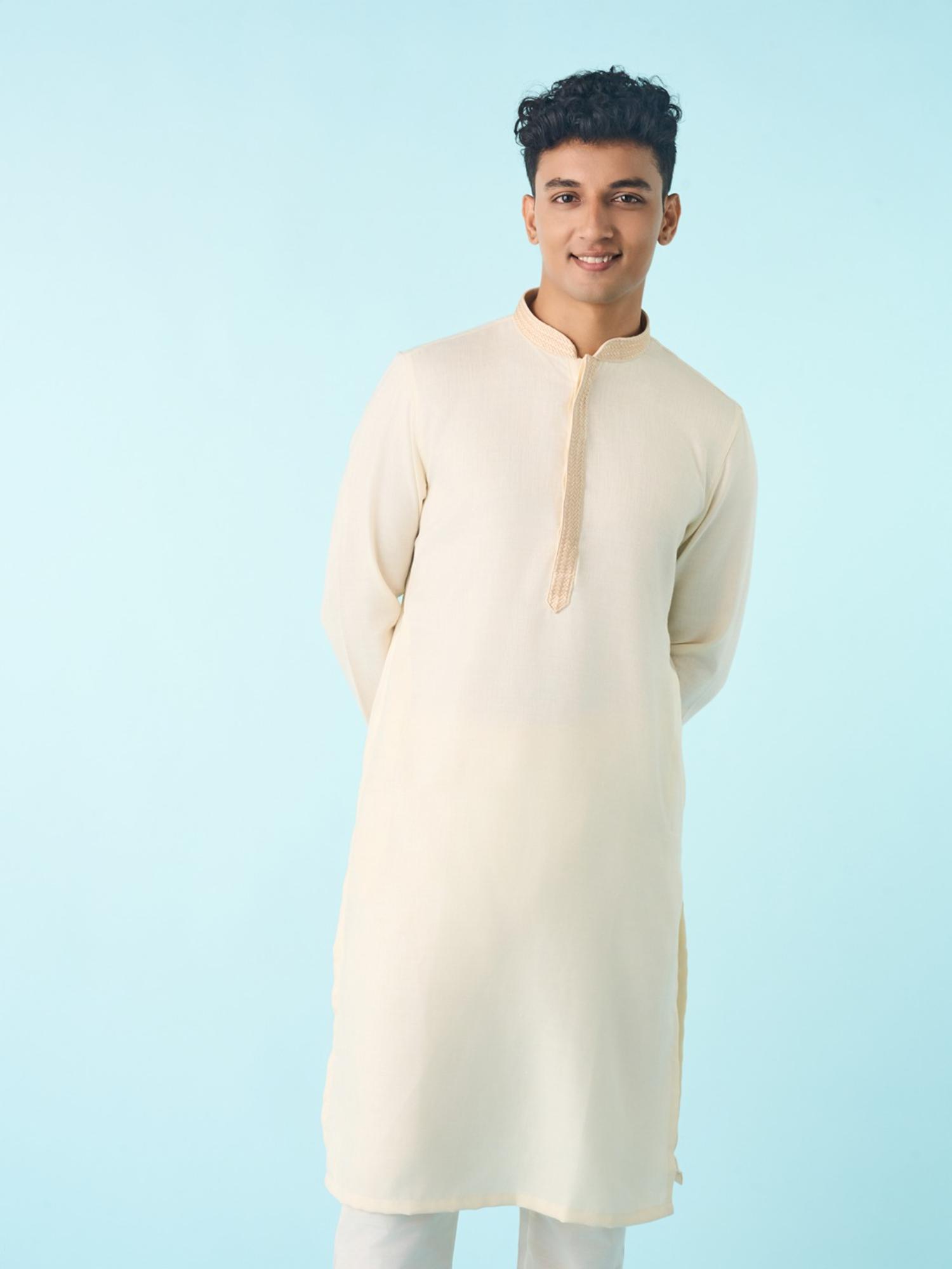 Cream Elegance Kurta