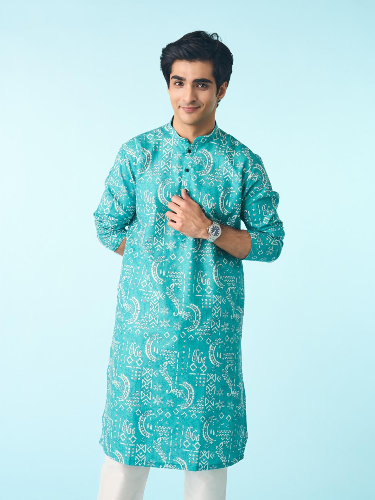 Turquoise Regal Kurta