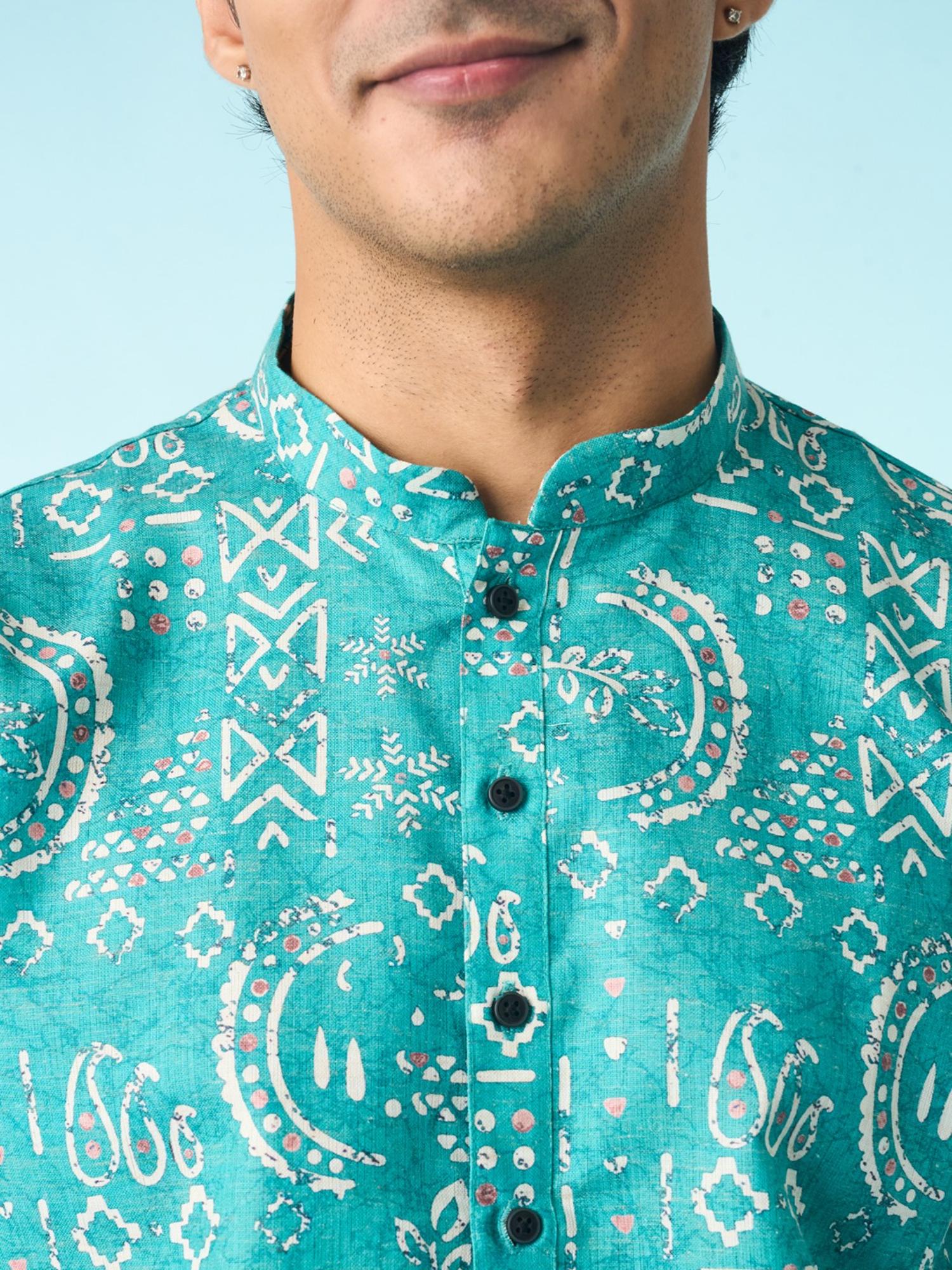 Turquoise Regal Kurta