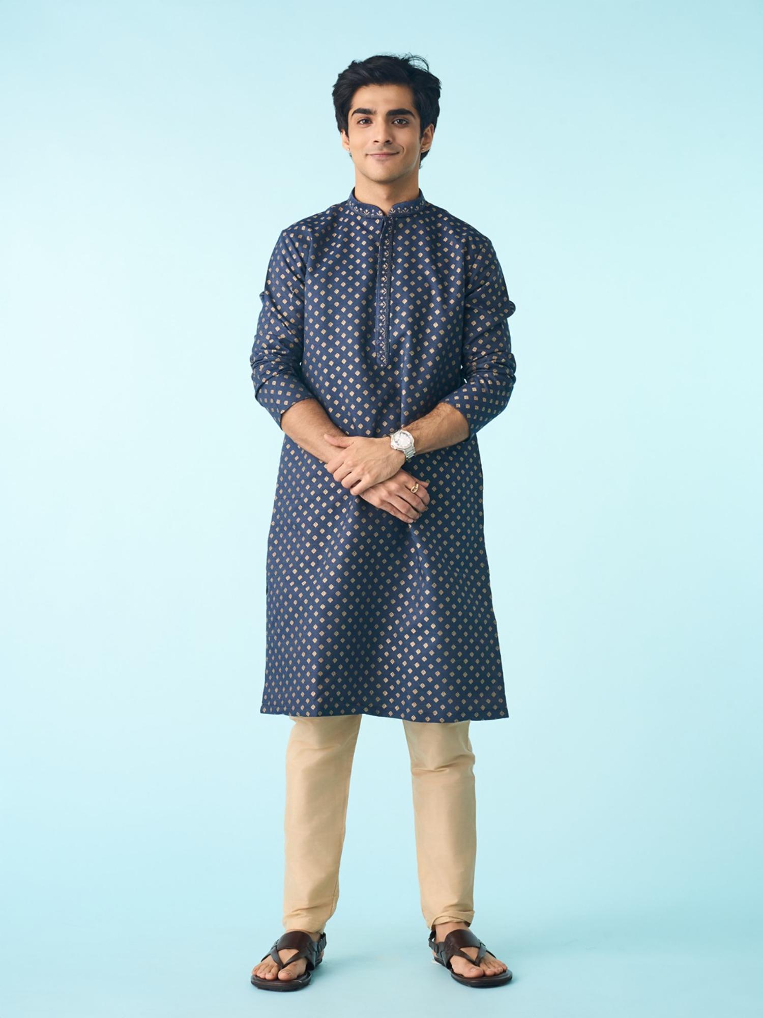 Navy Blue Celebration Kurta