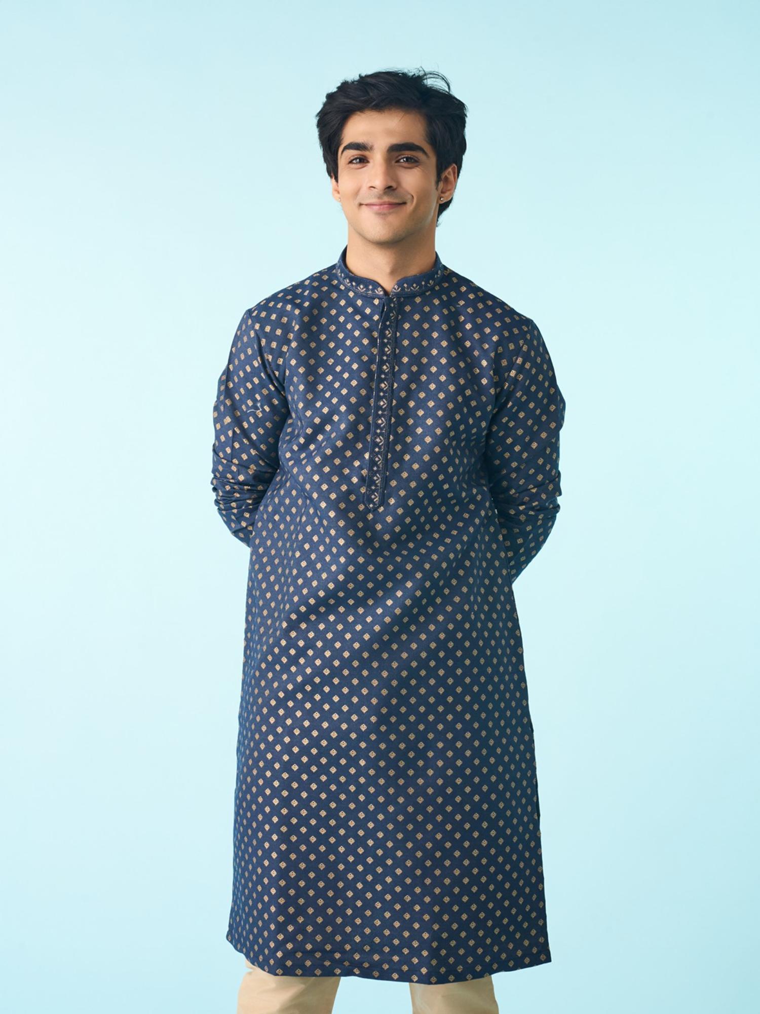 Navy Blue Celebration Kurta