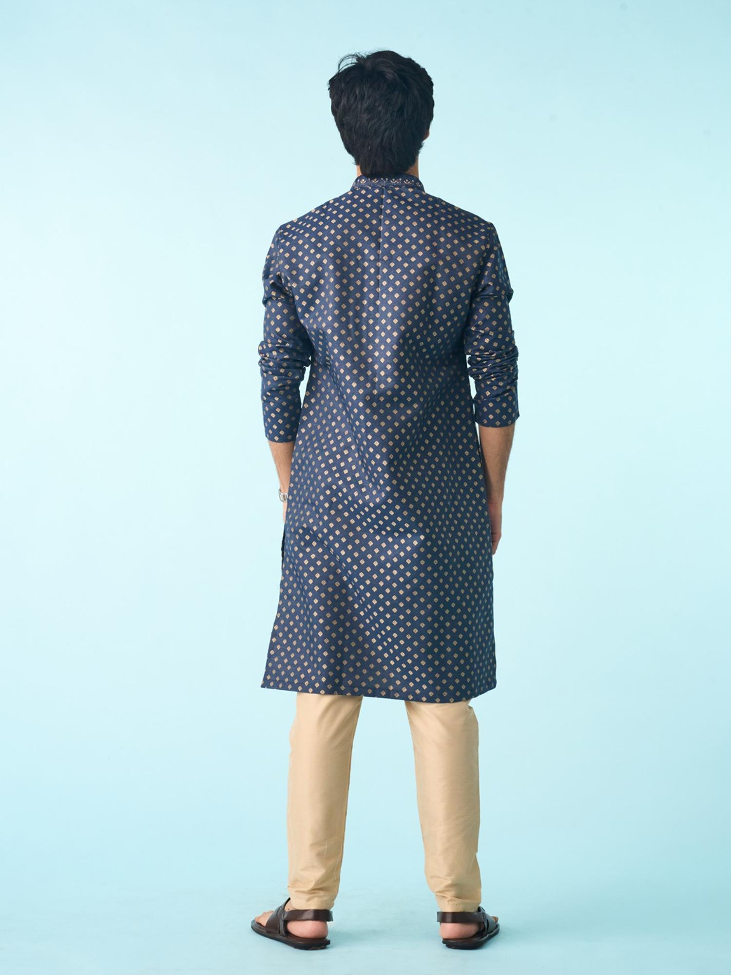 Navy Blue Celebration Kurta