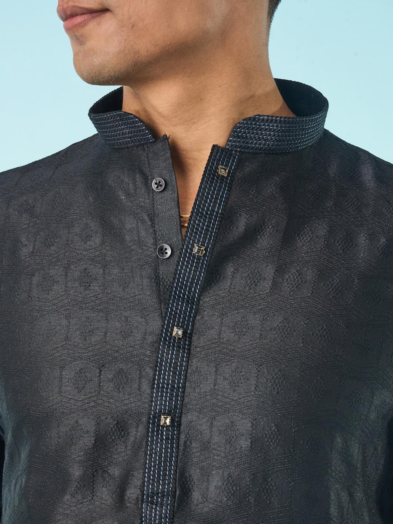 Majestic Black Kurta