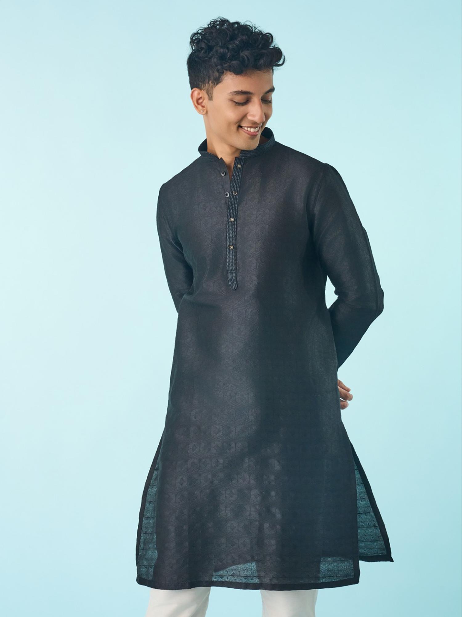 Majestic Black Kurta