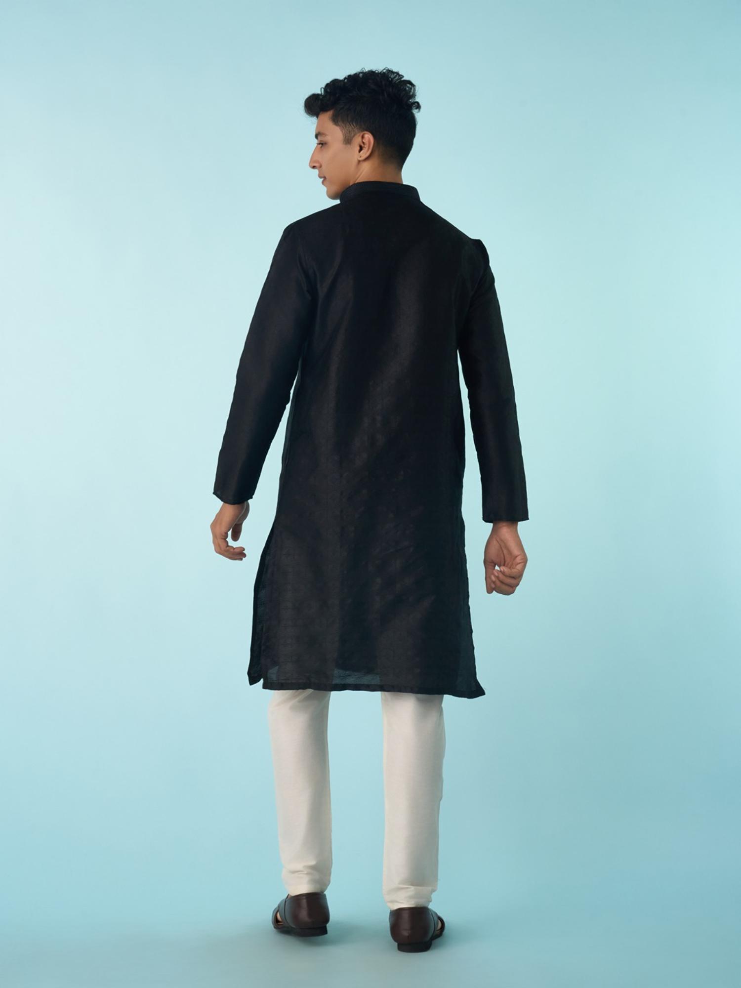 Majestic Black Kurta