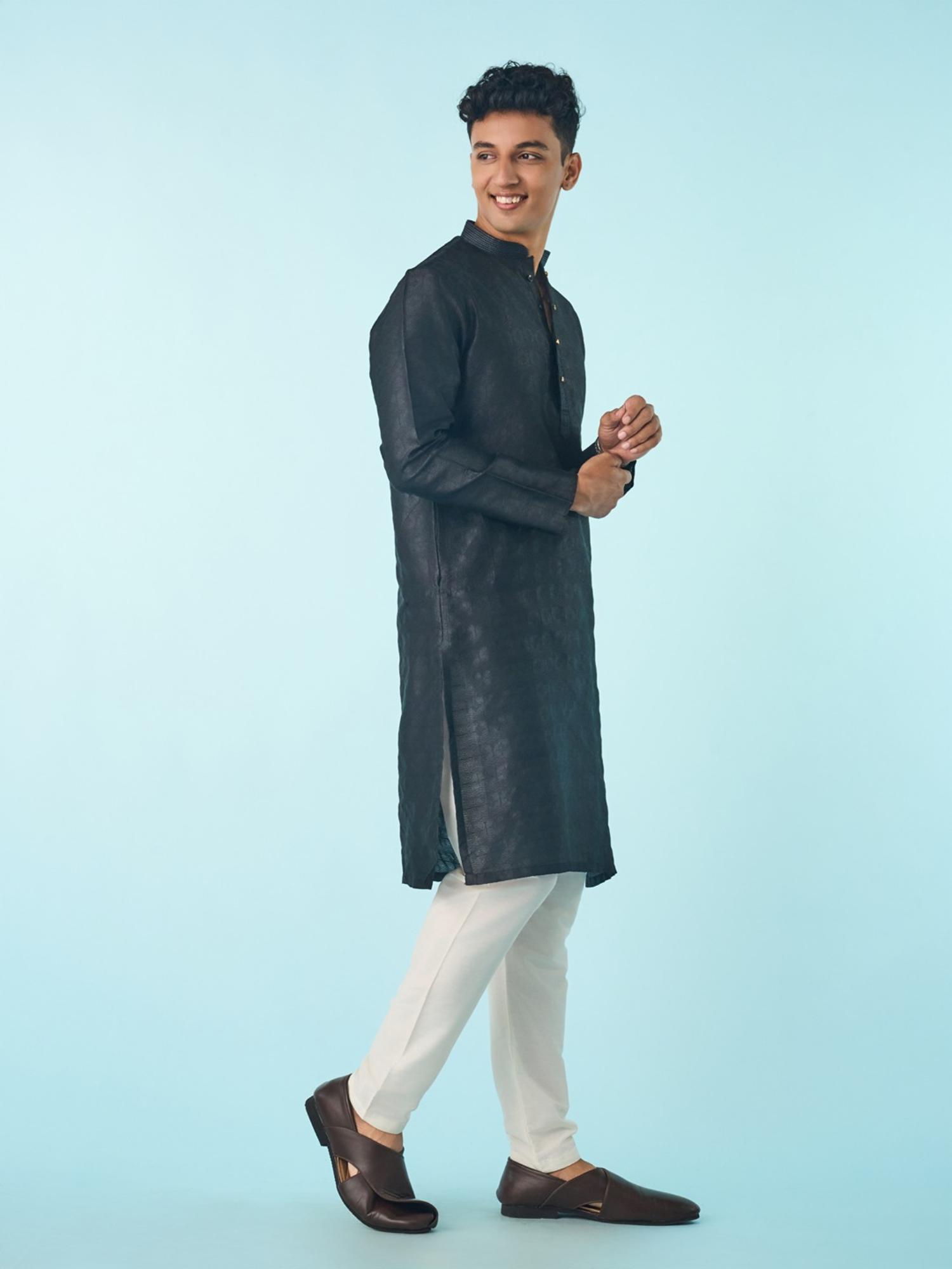 Majestic Black Kurta