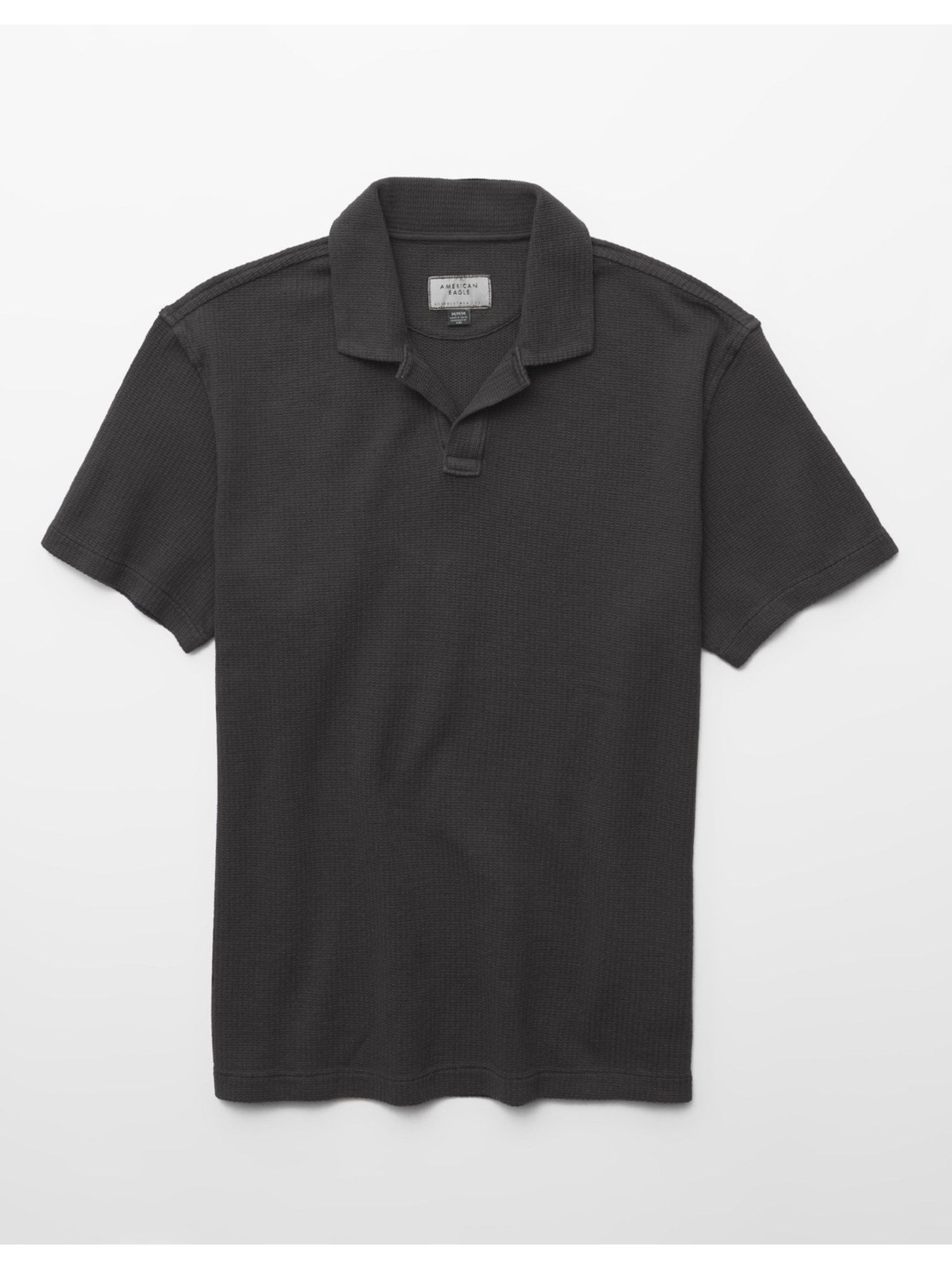 Grey Standard Fit Johnny Collar Knit Polo T-Shirt