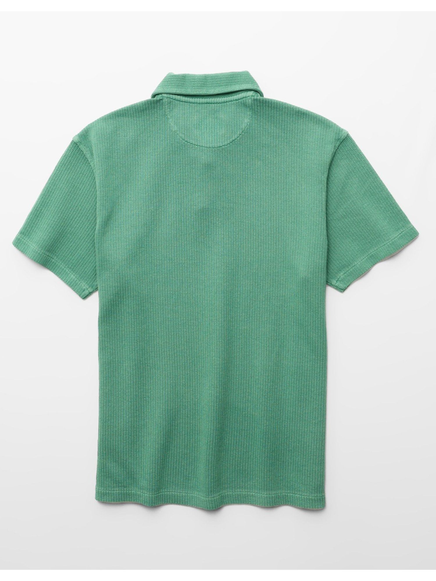 Green Standard Fit Johnny Collar Knit Polo T-Shirt