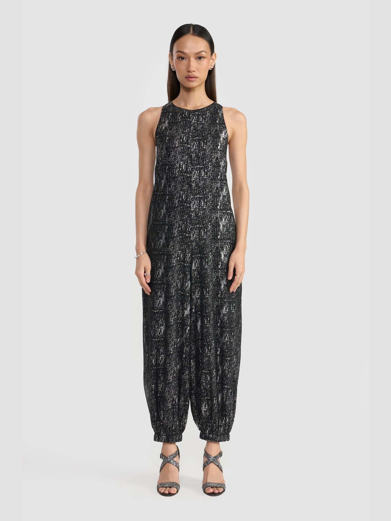 Iris Black Jumpsuit