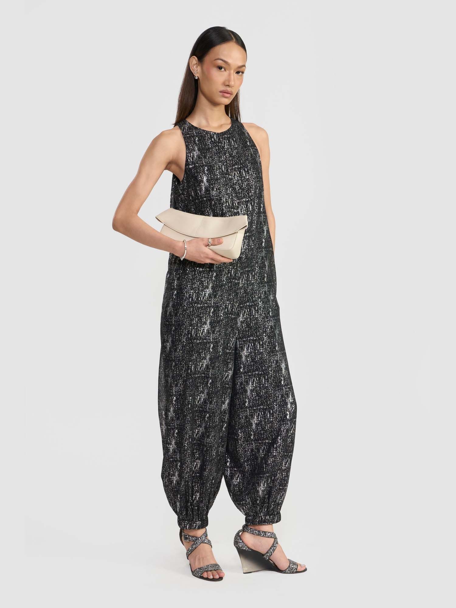 Iris Black Jumpsuit