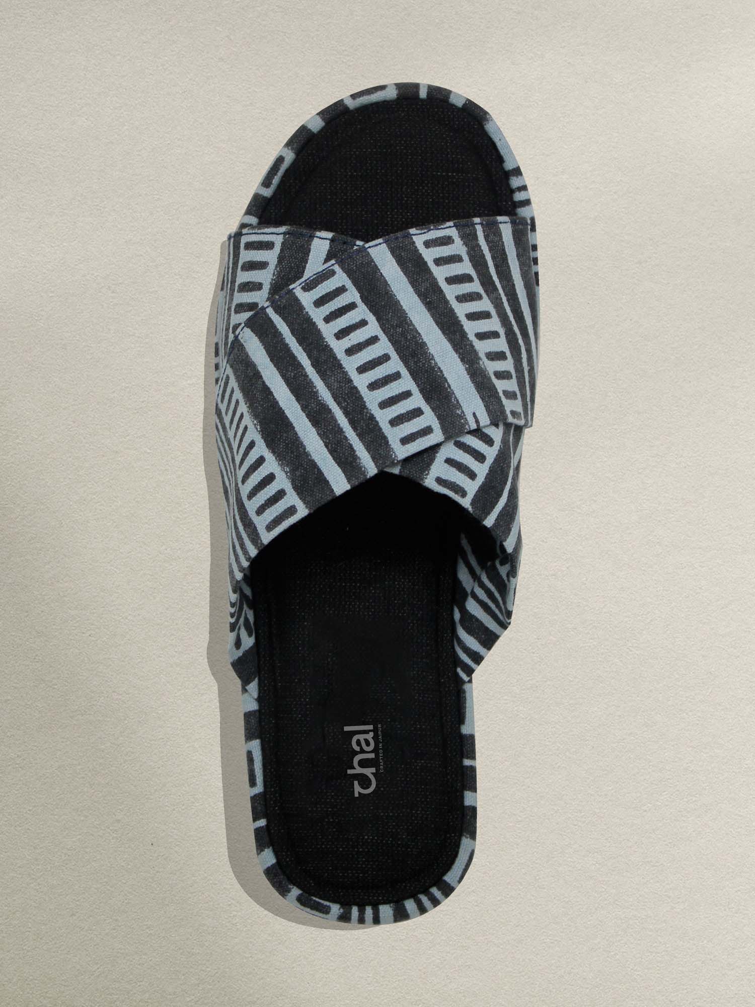 Criss Cross Black Slippers