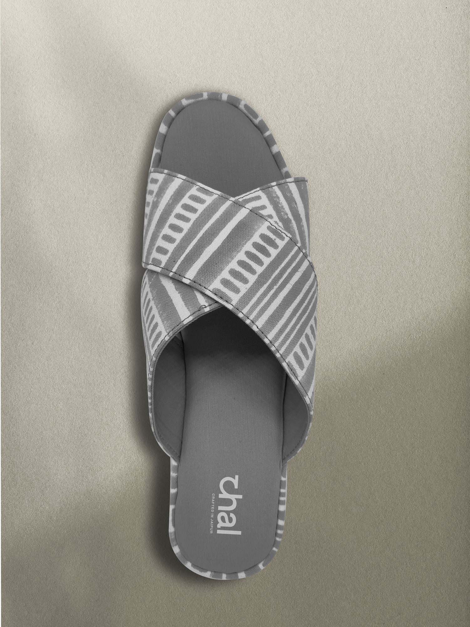 Criss Cross White Slippers