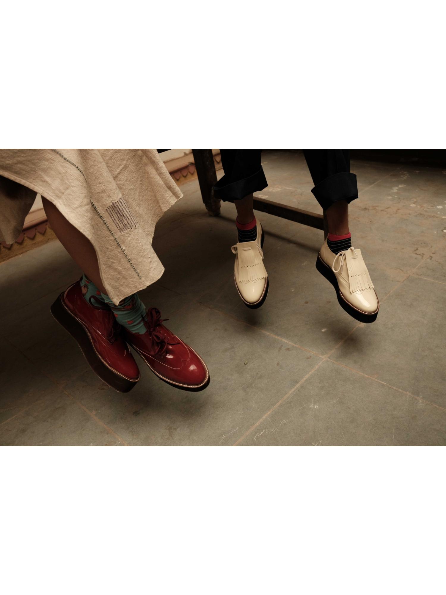 Cream Oxford Pastel Shoes