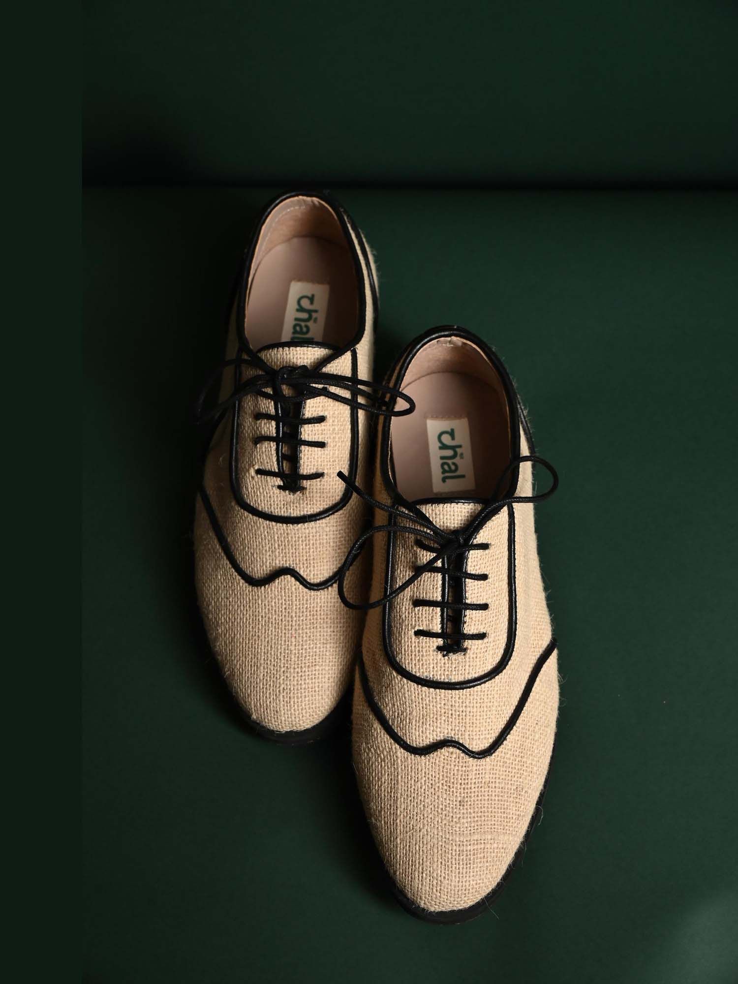 Roshni Oxfords Beige Shoes