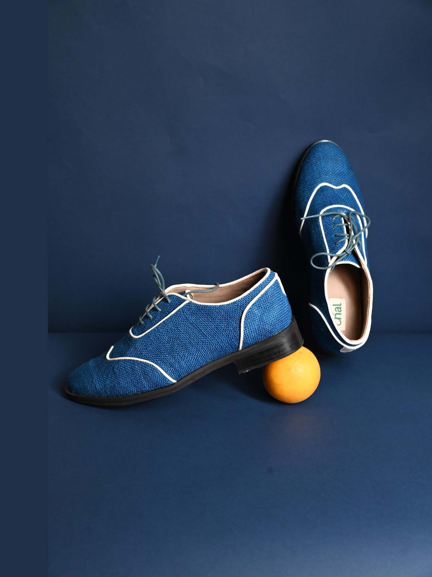 Roshni Oxfords Blue Shoes