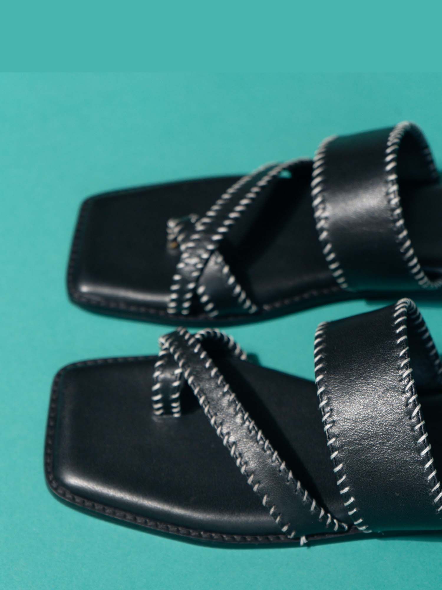 Black Kolha Slippers