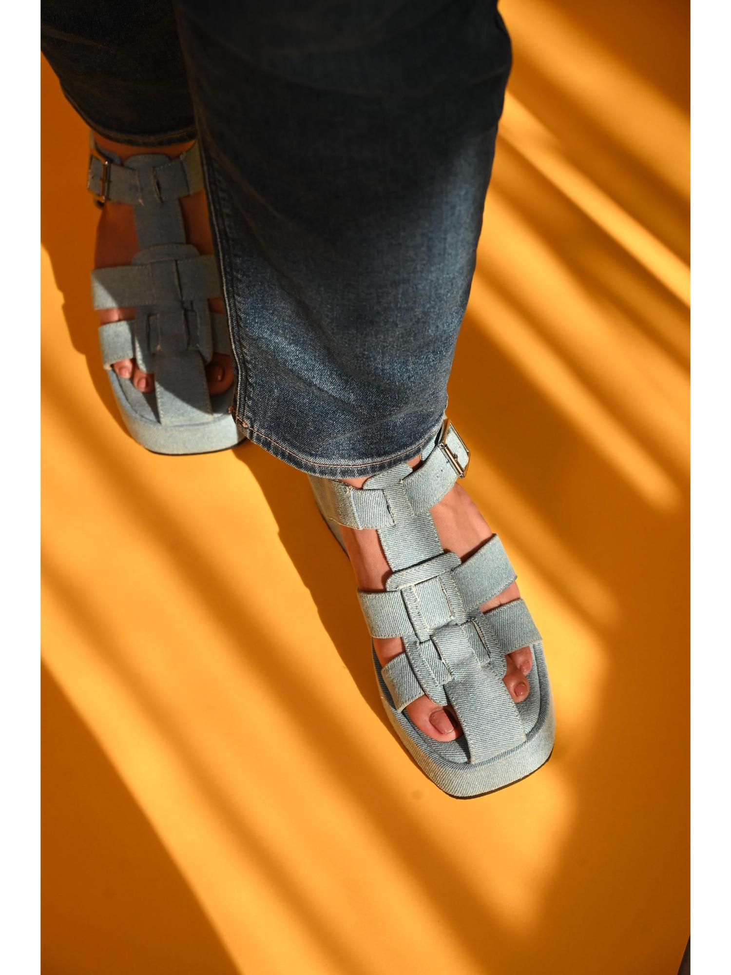 Gladiator Light Denim Flipflops