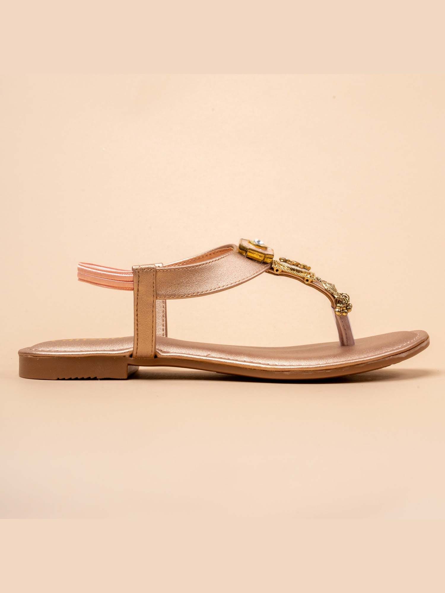 Noor Nugget Rose Gold Low Top Sandal