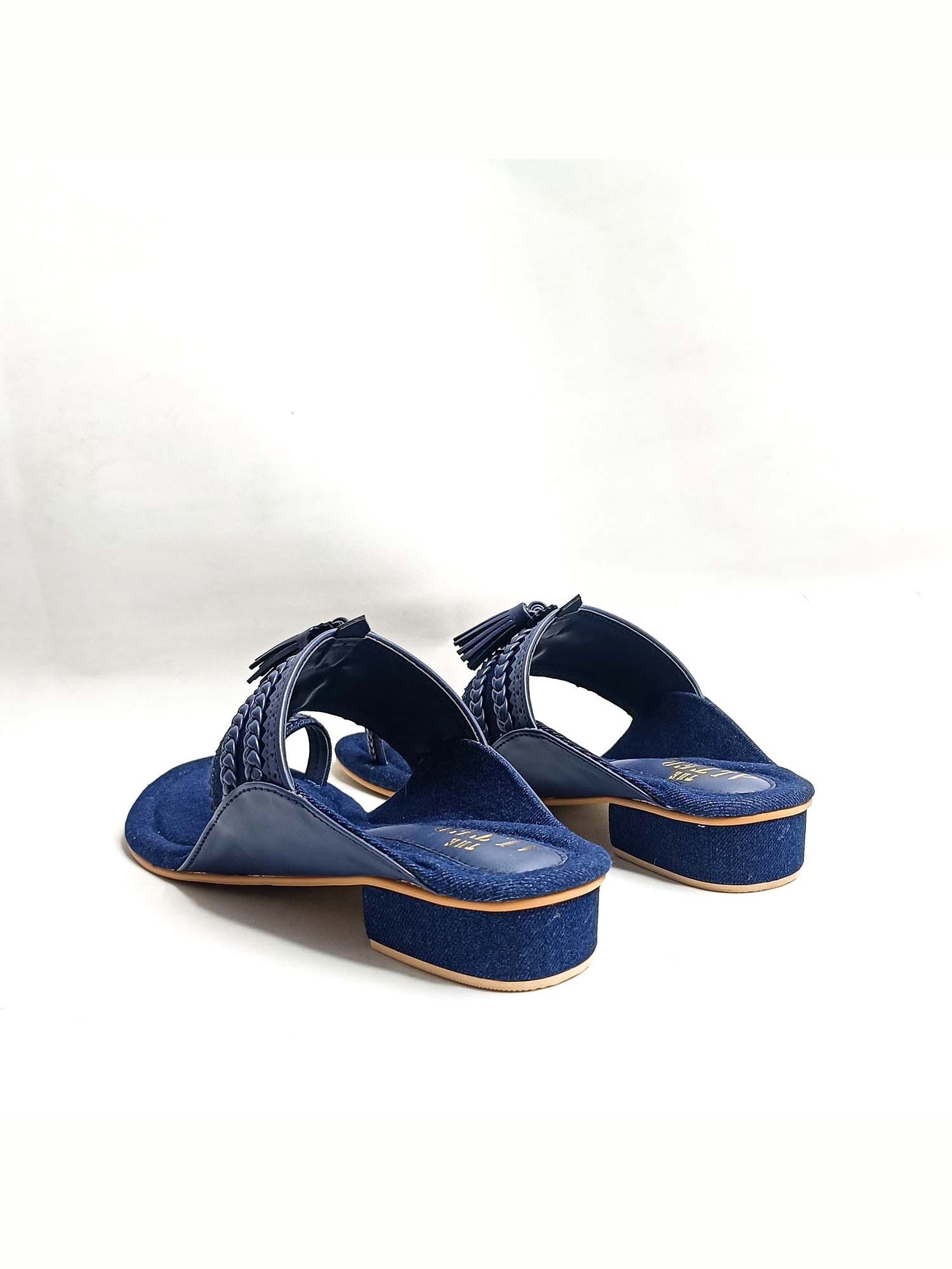 Denim Kohla One Toe Flats