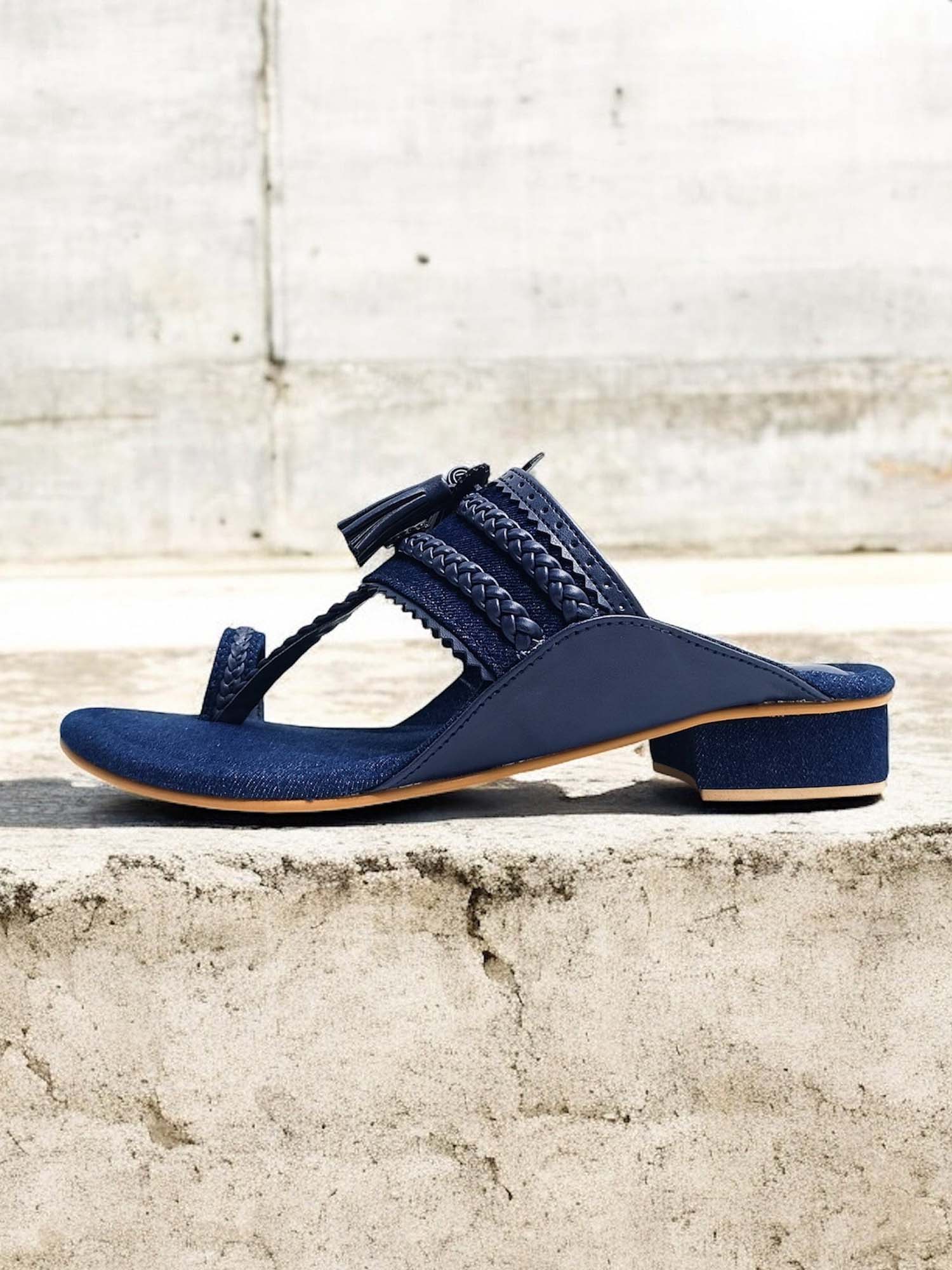 Denim Kohla One Toe Flats