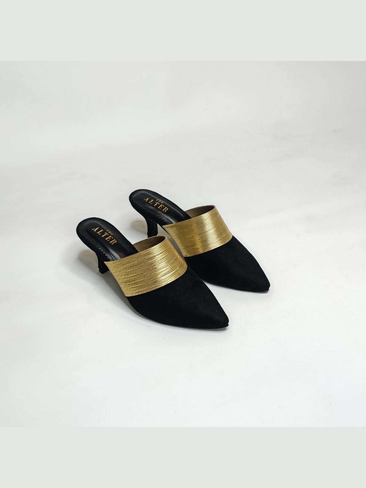 Jane Suede Stiletto Heel Mules