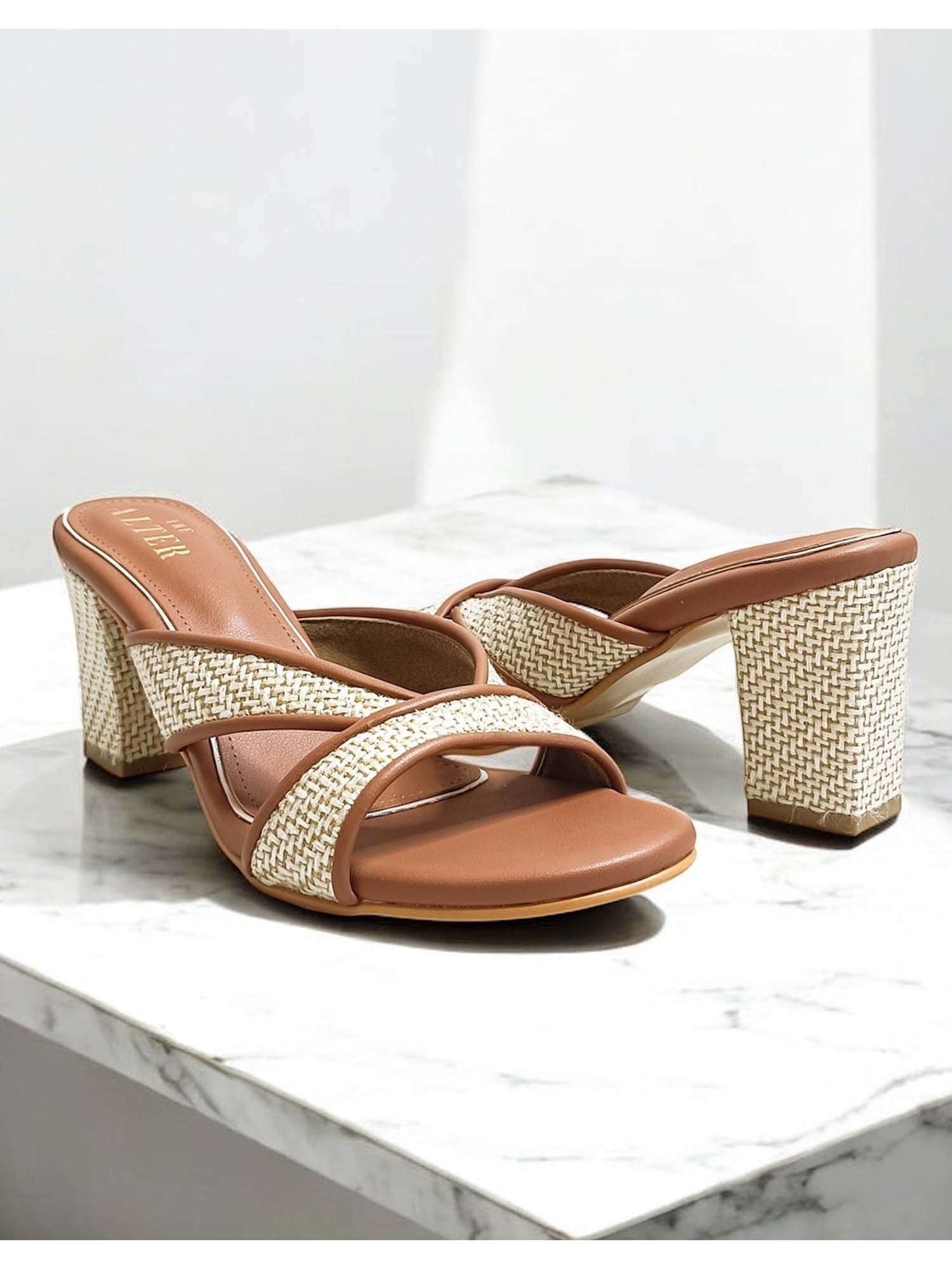 Jute Blue Block Heels