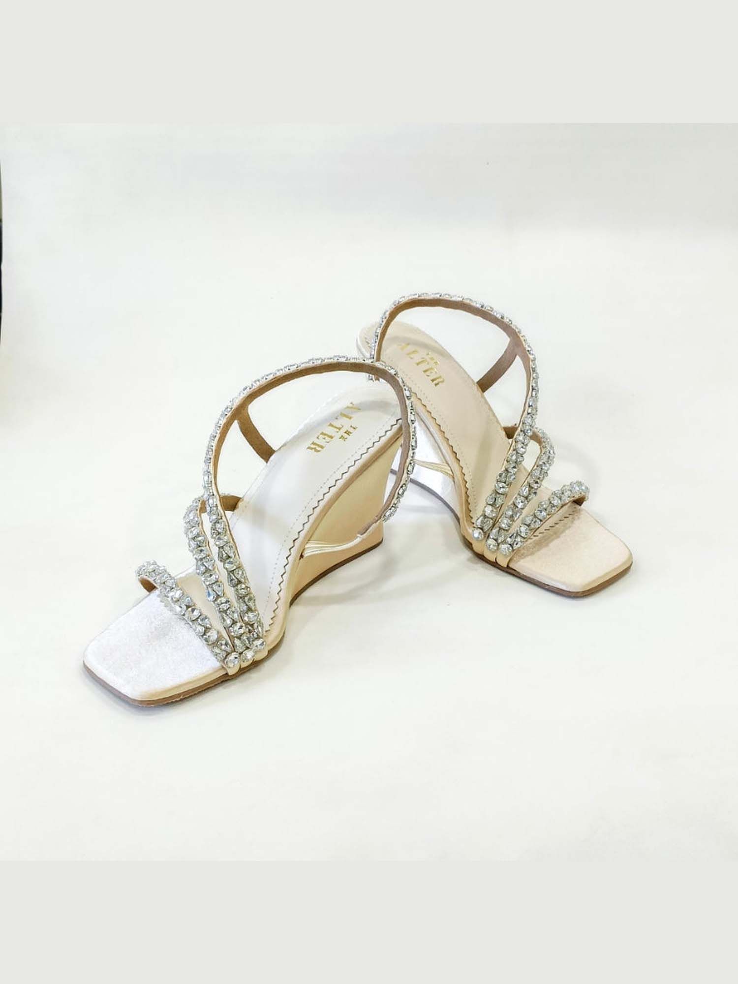 Kiara Embellished T Shaped Wedges