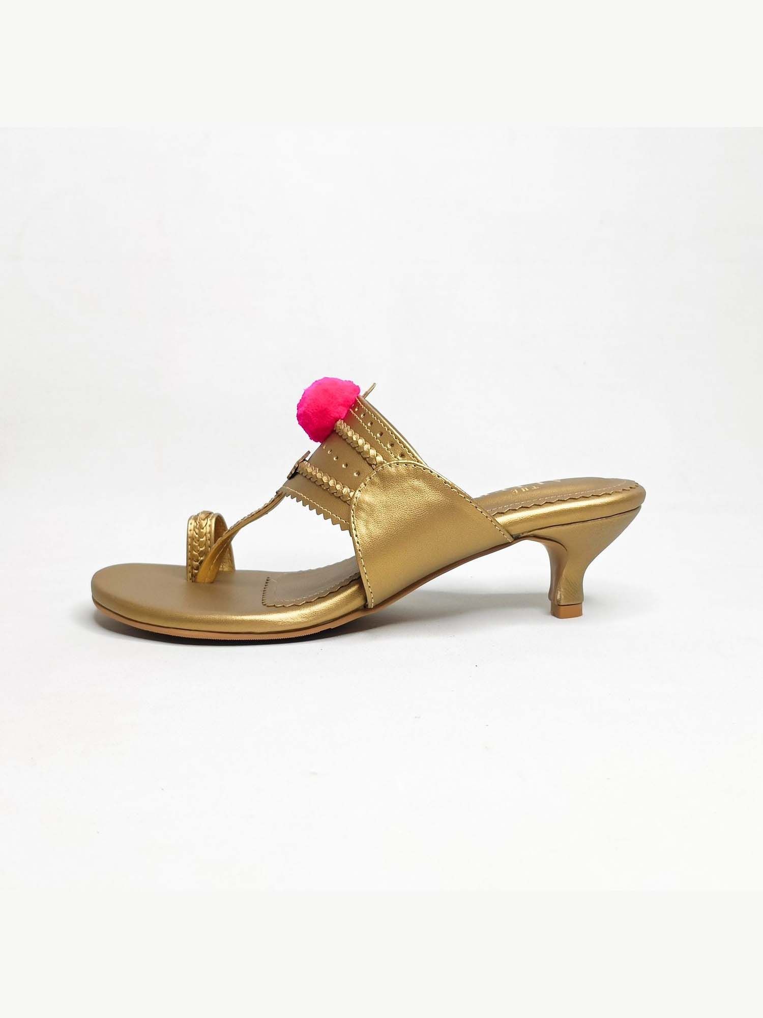 Kohla Gold Kitten Heels