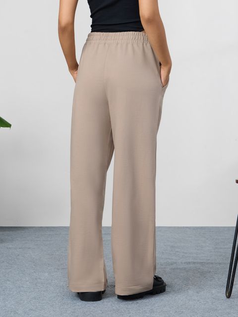 Flared Joggers Biscuit Brown Women Flared Joggers