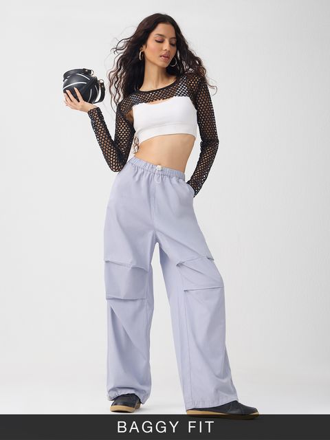 Parachute Pants Light Purple Women