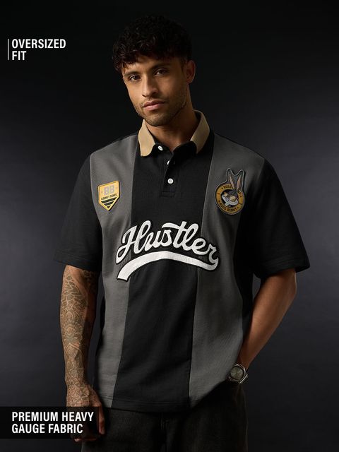 Looney Tunes Lets Hustle Men Oversized Tshirt